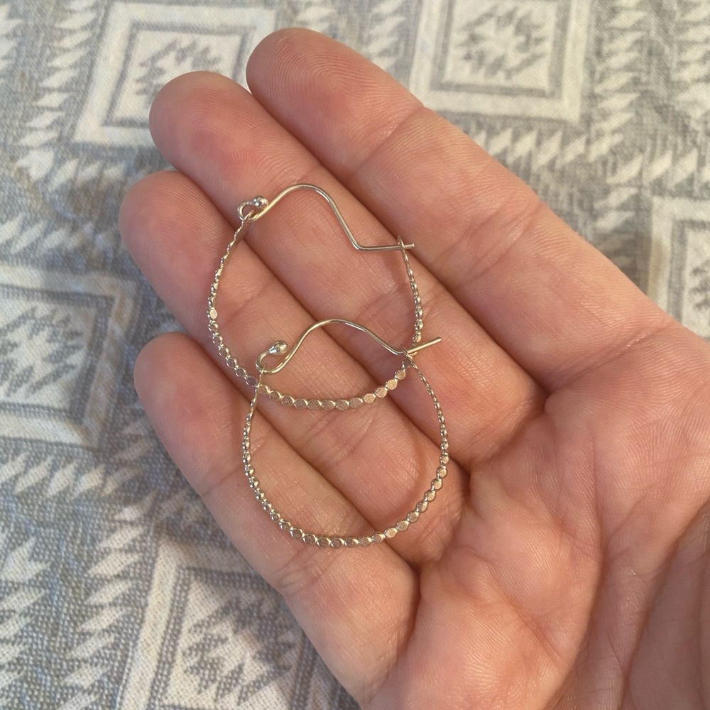 Vintage silver hoop earrings